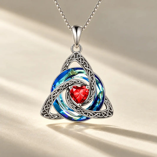 Collar Nudo de Bruja con Piedra de Nacimiento
