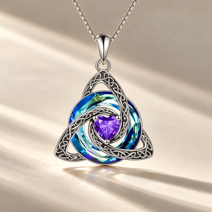 Collar Nudo de Bruja con Piedra de Nacimiento