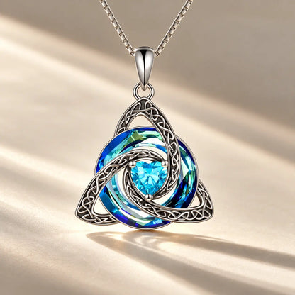 Collar Nudo de Bruja con Piedra de Nacimiento