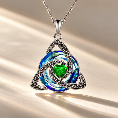 Collar Nudo de Bruja con Piedra de Nacimiento