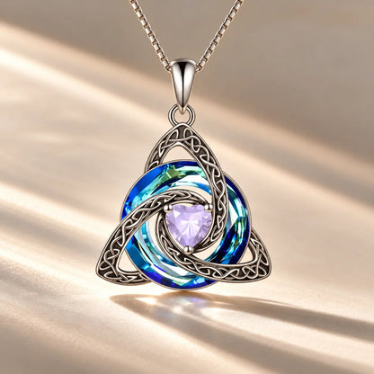 Collar Nudo de Bruja con Piedra de Nacimiento