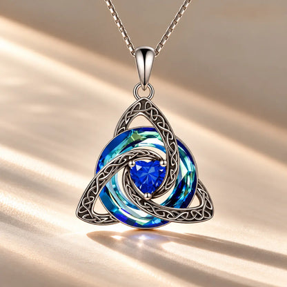 Collar Nudo de Bruja con Piedra de Nacimiento