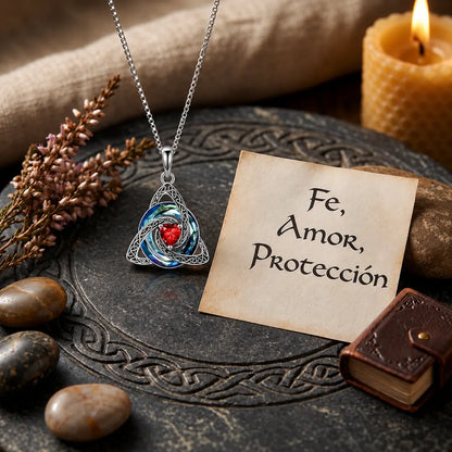 Collar Nudo de Bruja con Piedra de Nacimiento