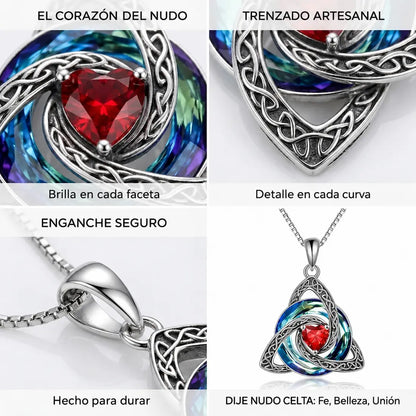 Collar Nudo de Bruja con Piedra de Nacimiento