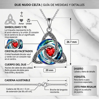 Collar Nudo de Bruja con Piedra de Nacimiento